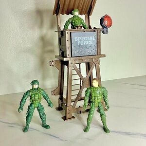 3 Chap Mei Action Figures Military w/ Vokodo Deluxe Military Special Ops.